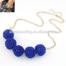 Populäre blaue shamballa Rhinestonekugel shamballa Halskette